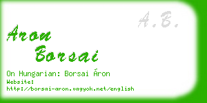 aron borsai business card